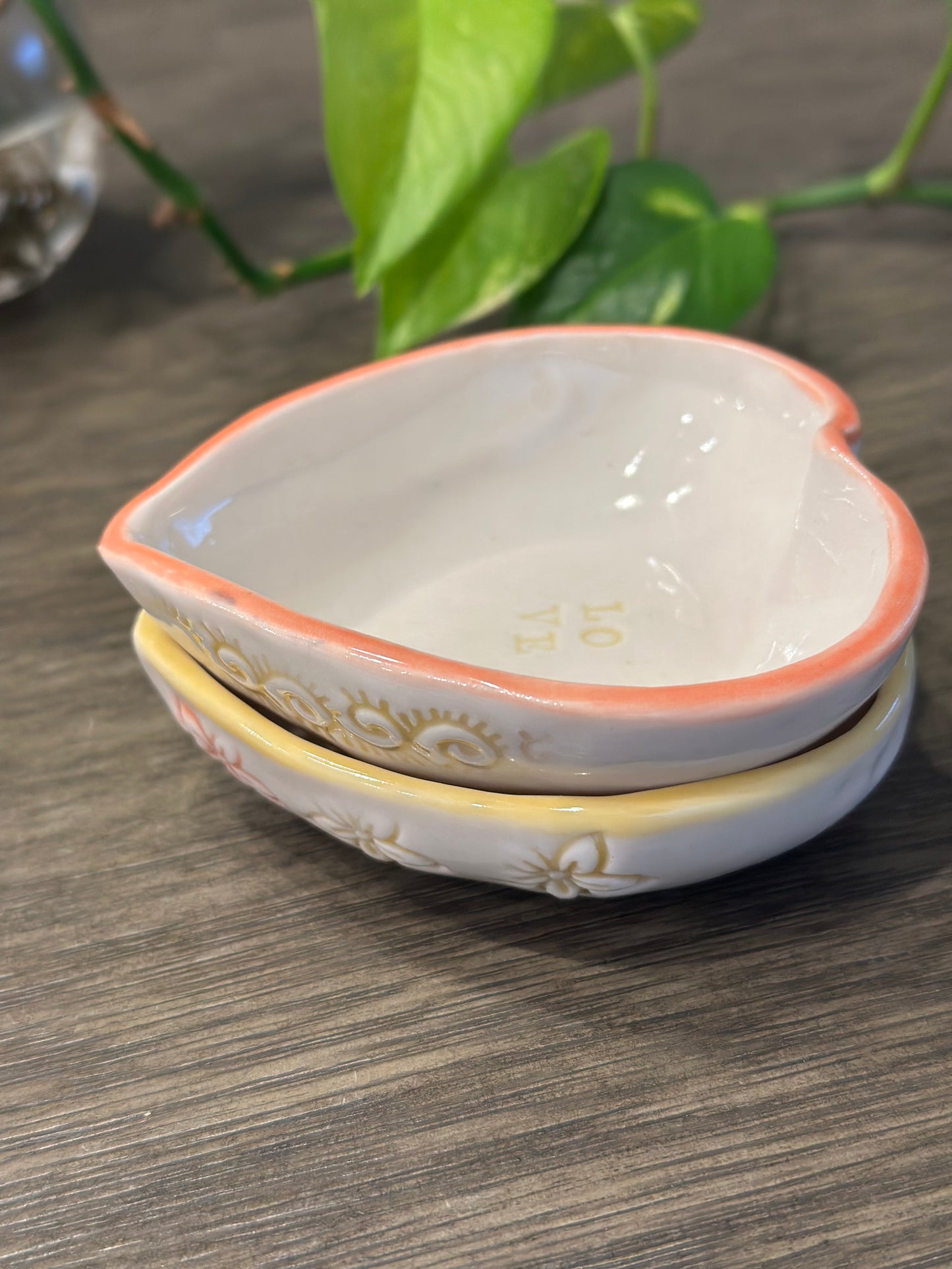 XOXO Heart- Shaped Mini Bowls Set | Decorative Functional Gift Handmade