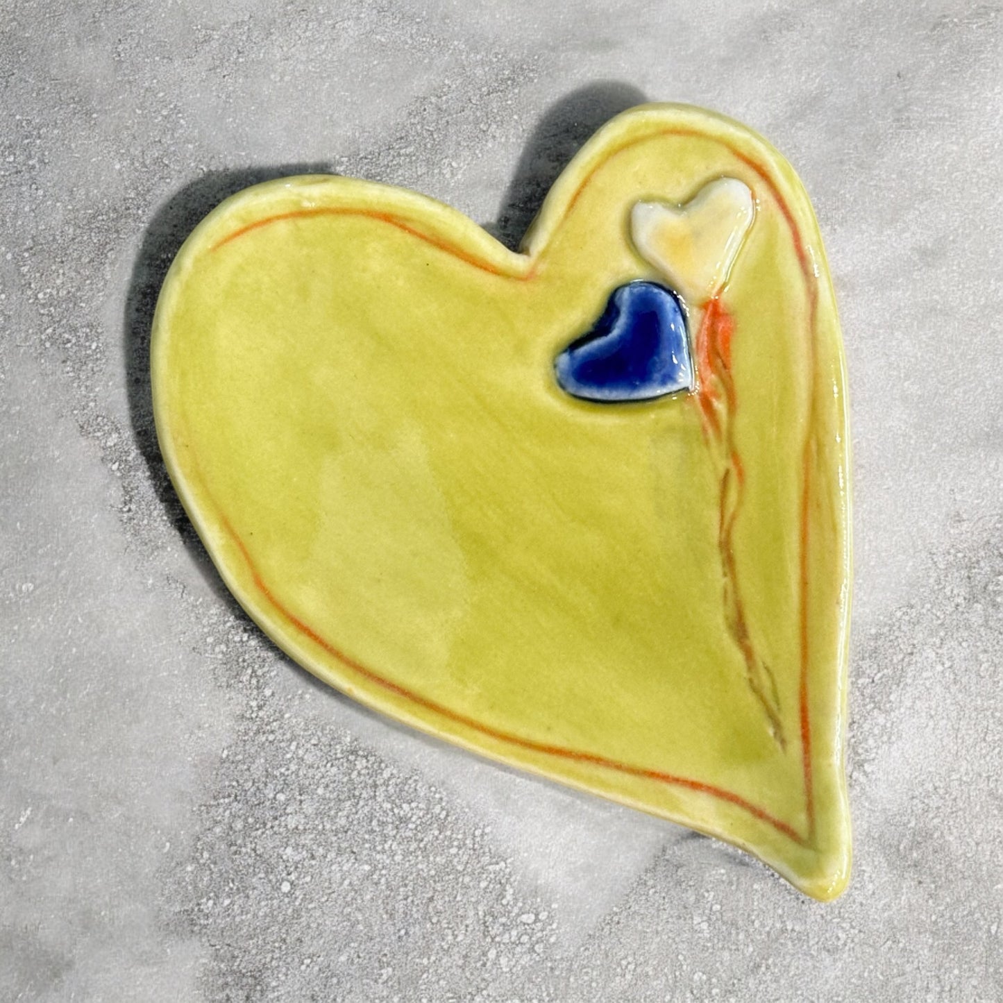 Handmade Porcelain Magnet Heart | Functional Decor