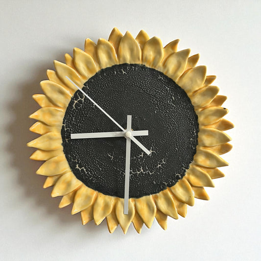 Handmade Ceramic Clock | Sunflower