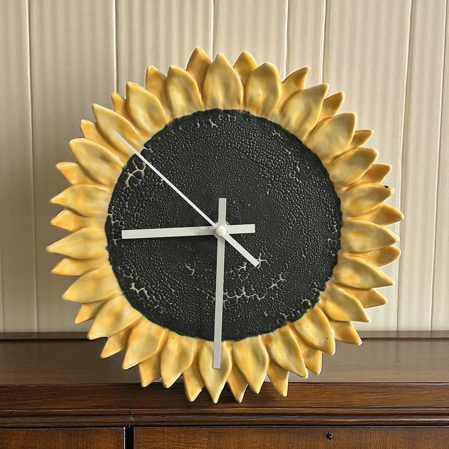 Handmade Ceramic Clock | Sunflower